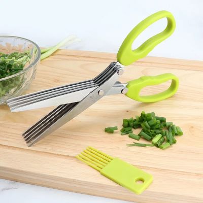 ciseaux de cuisine multi-layers-scissor vert clair