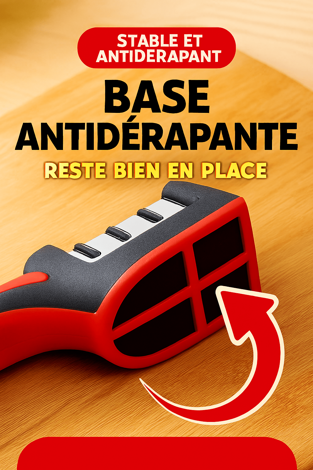 aiguiseur couteau avec base antidérapante