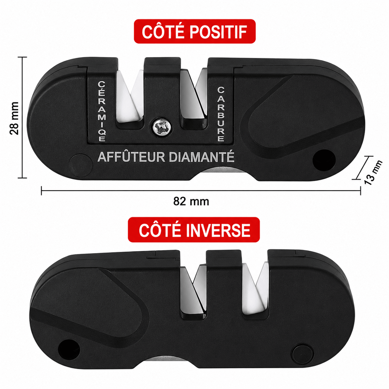 aiguiseur couteau 2 segments | Tungstène céramique