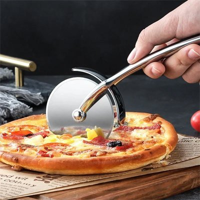 Couteau à pizza professionnel en acier inoxidable