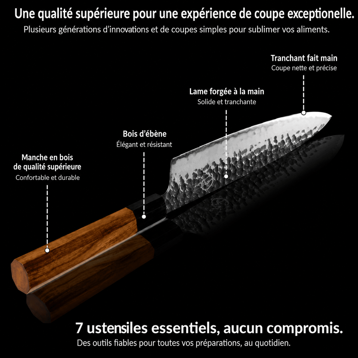 Couteau artisanal  precision exceptionnelle