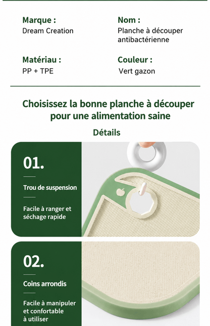 planche a découper antibacterienne | Double Face